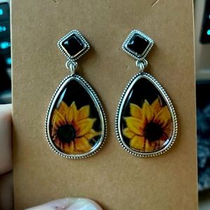 Western post back earrings